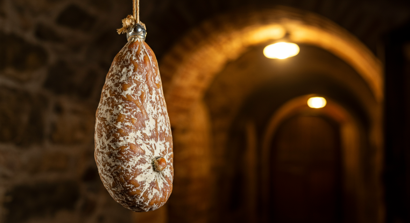Finocchiona toscana in stagionatura