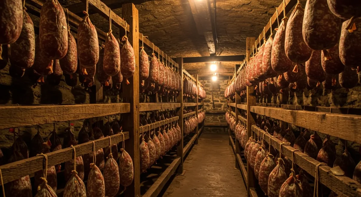 Prosciutto di Carpegna DOP - stagionatura tradizionale in cantina